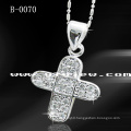 Fashion Cross Pendant with CZ (B-0070)